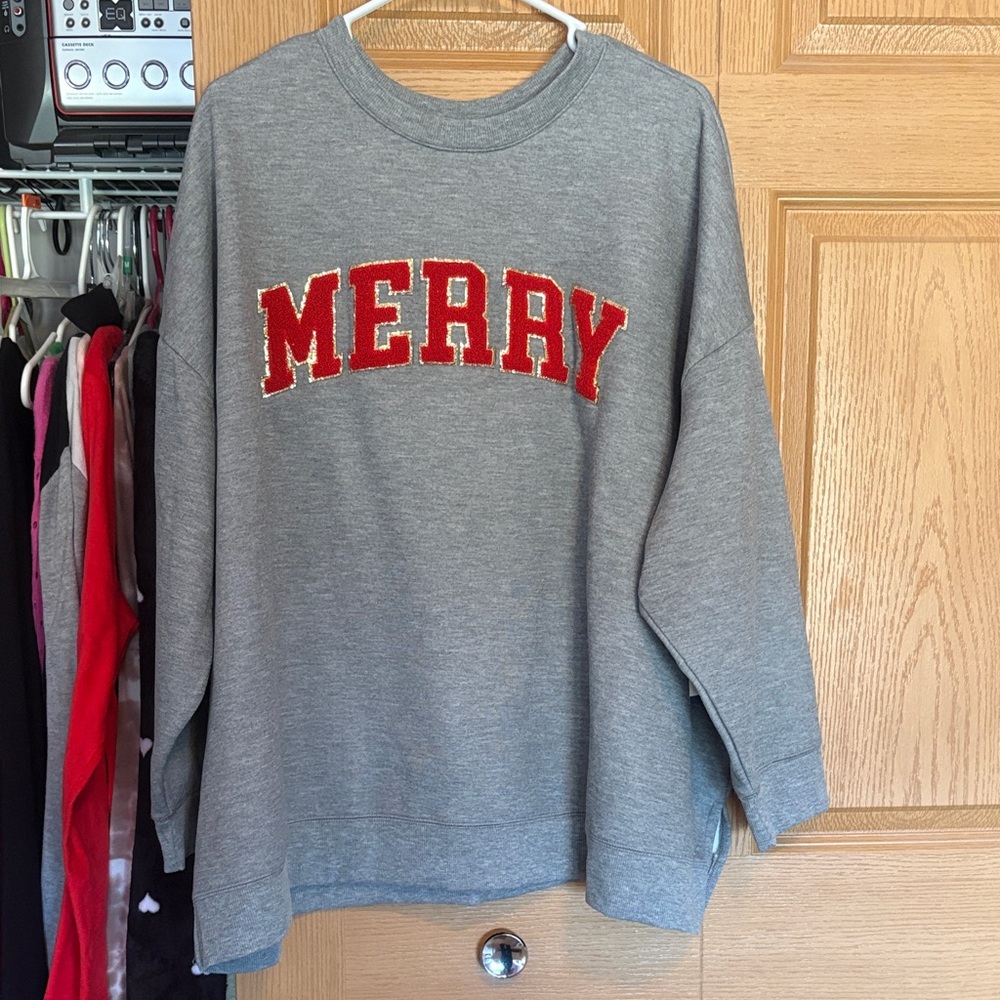 Gray 'Merry' Sweater